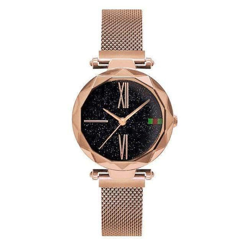 Planet Gates Rose Gold Women Watches Minimalism Starry sky Magnet Buckle Fashion Casual Female Wristwatch Waterproof Roman Numeral