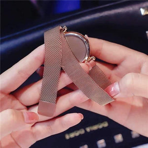 Planet Gates Rose Gold Women Watches Minimalism Starry sky Magnet Buckle Fashion Casual Female Wristwatch Waterproof Roman Numeral