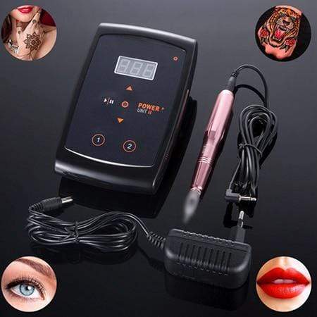 Planet Gates Rose Golden Kits Dermografo Digital Swiss Permanent Makeup Machine Eyebrow Lip Tattoo Machine With Strong Quiet Motor Supply Maquina De Tatuagem