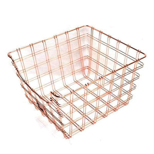 Planet Gates Rose Golden Office School Supplies Desk Accessories Organizer File Tray Iron Book Holder Mesh Wire with Wood Tag Holder