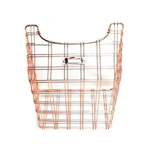 Planet Gates Rose Golden Office School Supplies Desk Accessories Organizer File Tray Iron Book Holder Mesh Wire with Wood Tag Holder