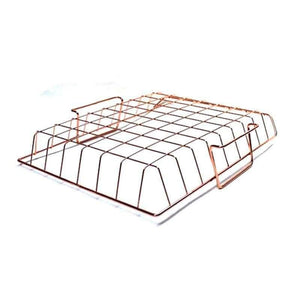 Planet Gates Rose Golden Office School Supplies Desk Accessories Organizer File Tray Mesh Wire Metal Document Tray Stackable File Tray