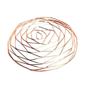 Planet Gates Rose Golden Round Shape Office School Supplies Desk Accessories Organizer Stationery Holder Iron Mesh Wire Holder