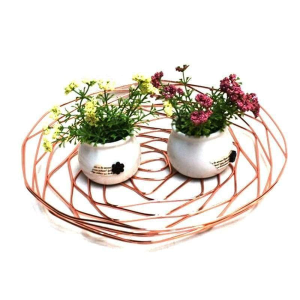 Planet Gates Rose Golden Round Shape Office School Supplies Desk Accessories Organizer Stationery Holder Iron Mesh Wire Holder