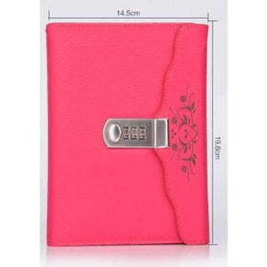 Planet Gates Rose Individual Logo Custom B6 Notebook Writing Pads Lock Password PU Leather Notepad Travelers Office School Diary Binder Gift
