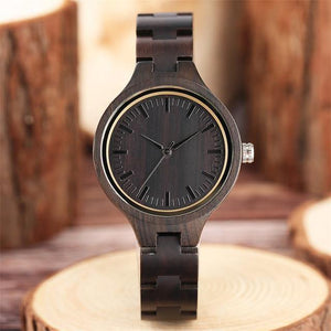 Natural Maple Bamboo Wood Watches Ladies Fashionable Quartz Wristwatch Women's Bracelet Female Clock Relogio Feminino - Planet Gates