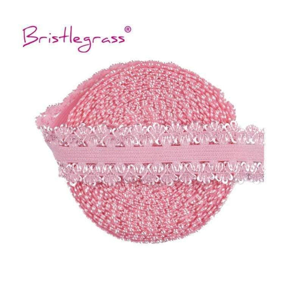 Planet Gates Rose Pink 5 Yard 3/4" 20mm Picot Loop Crown Frilly Lace Trim Elastics Spandex Bands Hair Tie Headband Tutu Dress Sewing Craft