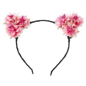 Planet Gates rose red 10pcs/lot Women and Children Party Hairbands Rabbit Ears Floral Headband Hair Accessories For Bride Beach Wedding Headdress