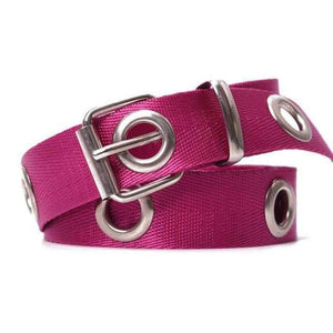 Planet Gates Rose Red / 120cm SUMEIKE Thin Canvas Waist Belts for Women Pin Buckle Black Punk Style Women Belt Ladies Jeans Accessories