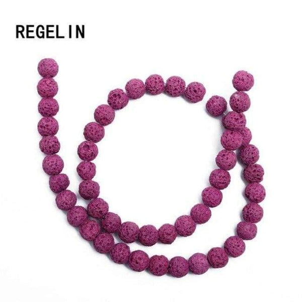 Planet Gates rose red / 4MM REGELIN Colorful Volcanic Lava Stone Round Loose beads Natural Stone Rock Ball DIY For Jewelry Bracelet/Necklace Making Gift
