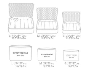 Planet Gates Rose Red 6pcs/set Men and Women Luggage Travel Bags Packing Cubes Organizer Fashion Double Zipper Waterproof Polyester Bag