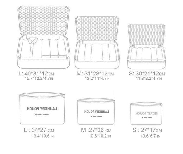 Planet Gates Rose Red 6pcs/set Men and Women Luggage Travel Bags Packing Cubes Organizer Fashion Double Zipper Waterproof Polyester Bag