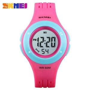 Planet Gates Rose red and blue Kids Watch LED Sport Style Children Watches Boy Girl Fashion Digital Watch 5Bar Waterproof Watch montre enfant 1455
