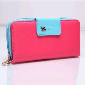 Planet Gates rose red Fashion Ladies Purses Brand Wallet Women Long Zipper Coin Purse Women Wallets Pu Leather Card Holder Colorful Clutch Female