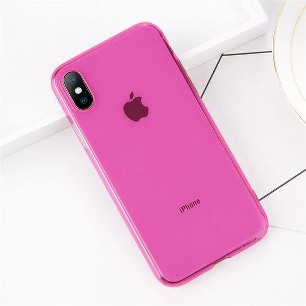 Planet Gates Rose Red / For iPhone X USLION Clear TPU Silicone Case For iPhone X 8 Plus Ultra Thin Transparent Back Cover for iPhone 7 6 6S Plus Soft Phone Cases