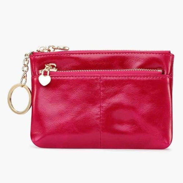 Planet Gates Rose Red Jamarna Women Coin Purse Genuine Leather Oil Wax Female Card Holder Red Coin Organizer Key Pouch Small Coin Purse Wallets New