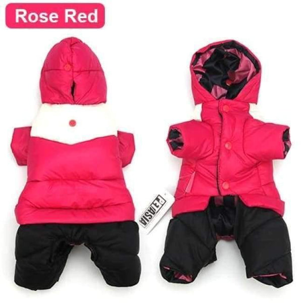 Planet Gates Rose Red / L-14 Winter Dog Clothes Newest Overalls For Small Medium Dogs Thicken Down Jackets Keep Warm Pet Dog Coat For Chihuahua