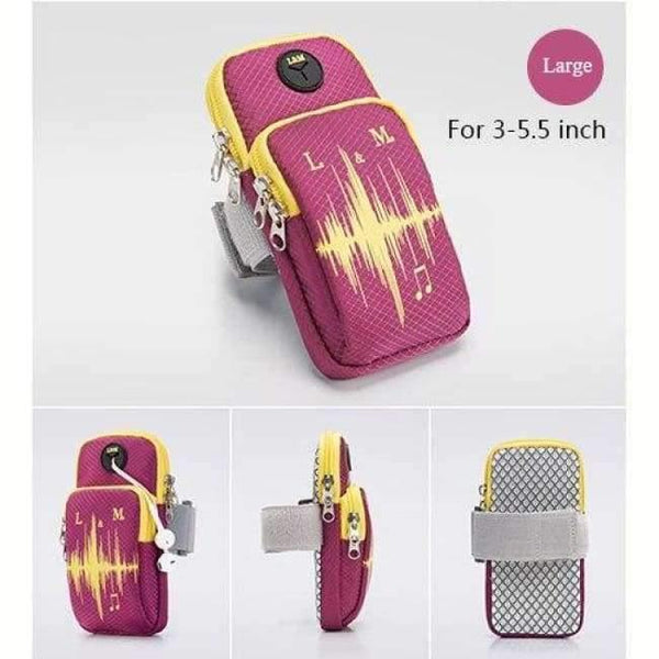 Planet Gates Rose Red- Large IPhone X 8 7 Plus Case Arm Cell Phone Holder For Phone On Hand Tiske Sports Phone Pouch Universal for 3.5-6.7 Inches