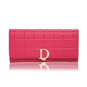 Planet Gates rose red Leather Wallet Fashion Wallets Women's Wallet Long Coin Purse Luxury Wallet kashelek Female Clutch Card Holder