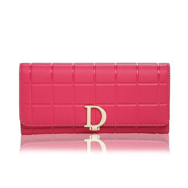 Planet Gates rose red Leather Wallet Fashion Wallets Women's Wallet Long Coin Purse Luxury Wallet kashelek Female Clutch Card Holder