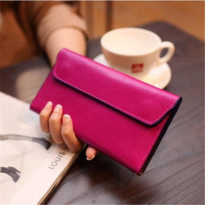 Planet Gates Rose Red Leather Women Wallet Female Clutch Bags Cow Leather Coin Purse Credit Card Holder Quality carteira