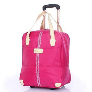 Planet Gates rose Red Luggage Metal Trolley Travel Bags Suitcase on wheels valise bagages roulettes Hand Trolley Unisex Bag Sac Board Chassis Package