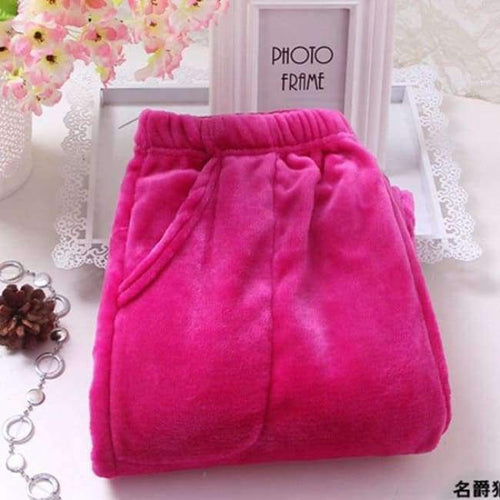 Planet Gates rose red / M Women's Trousers 2018 Winter New Flannel Pants For Home Cotton Pajama Bottoms Pajama Style Pants Women Lounge Pants Q411