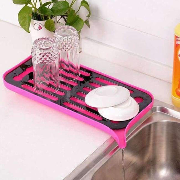 Planet Gates Rose Red Multifunctional Double Layer Kitchen Drain Shelf Sink Draining Rack Tray Dish Bowl Storage Holder Vegetable Fruits Draing Board