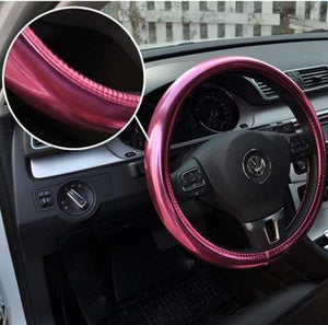 Planet Gates Rose red New women personalized glow cover on the steering wheel of the car/universal O SHI CAR Steering Wheel Cover