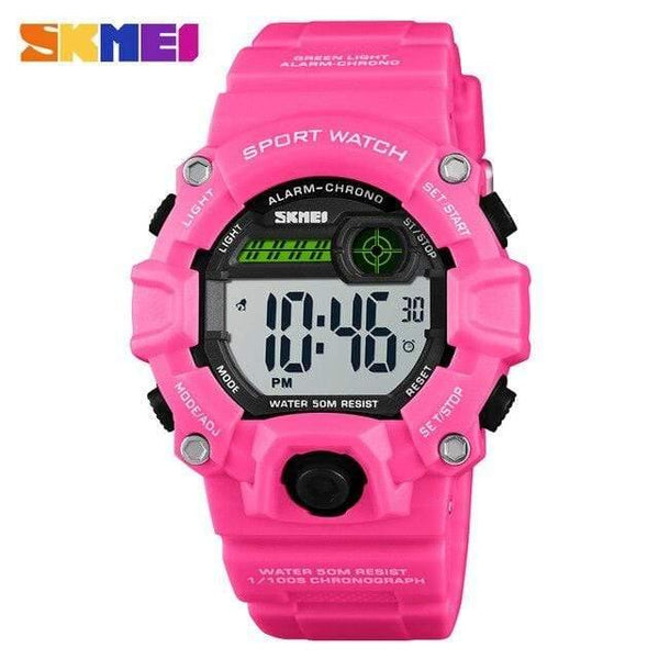 Planet Gates Rose red watch Kids Watches Digital Wristwatch 50M Waterproof Plastic Case Alarm Boys Girls Children Watch 1484 reloj