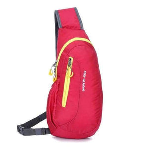 Planet Gates Rose Red Waterproof Nylon Chest Bag Men Women Portable Running Shoulder Bag Diagonal Package Cycling Running Hiking Sports Bag