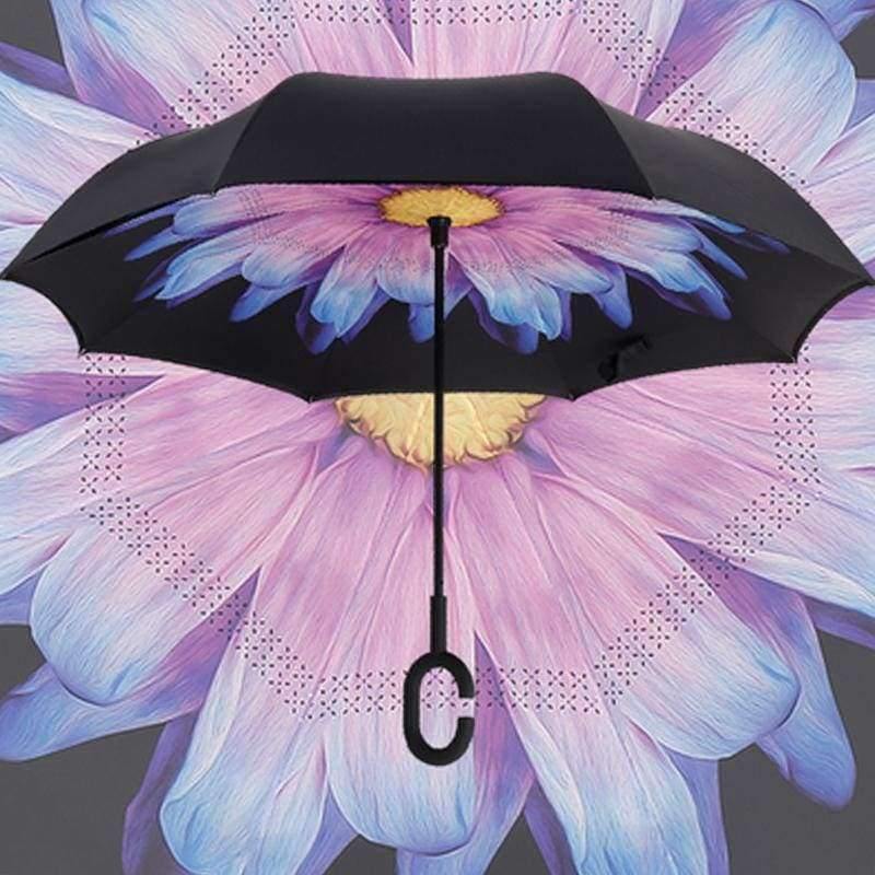 Planet Gates Rose Reverse Umbrella Double Layer Inverted Multifunction Windproof Rain Hand Men's Umbrellas For Adults Long Umbrellas