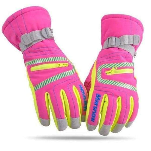 Planet Gates Rose / S -30 Degree Marsnow Brand Men Women Ski Snow Riding Gloves Windproof Outdoor Sport Thermal Snowboard Winter Snow Skiing Gloves