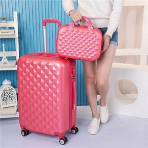 Planet Gates rose set / 20" Luggage Set with Handbag,Women Travel Suitcase Bag with Cosmetic Bag,20"22"24"26"28"inch Wheel Trolley Case