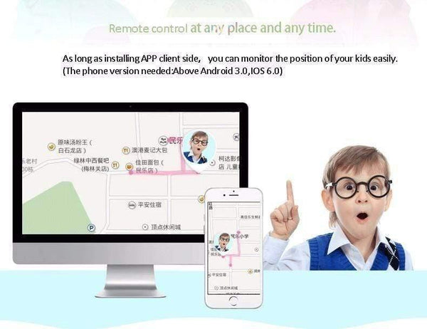 Planet Gates Rose Watch Sports Kids Smartwatches Bluetooth GPS Digital Smart Wrist Watch For Girls Boys SOS Dial Call Alarm