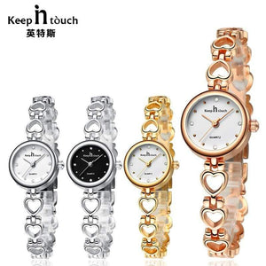 Planet Gates Rose Watch Women Bracelet Gold Rhinestone Ladies Quartz-watch Waterproof Shockproof with Original Gift Box