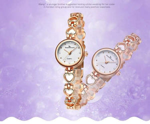 Planet Gates Rose Watch Women Bracelet Gold Rhinestone Ladies Quartz-watch Waterproof Shockproof with Original Gift Box