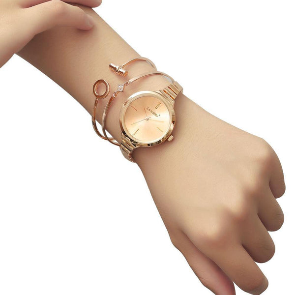 Watch Women Rose Gold Bracelet Watch Luxury Jewelry Ladies Female Girl Casual Quartz Wristwatches relogio feminino - Planet Gates