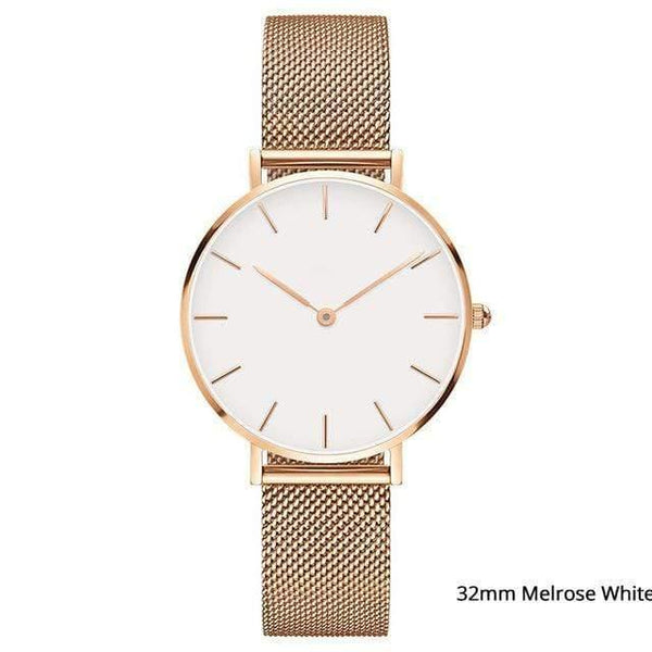 Planet Gates Rose white Fashion Wristwatches Women Milan Stainless Steel Band Lady Quartz Watches Clock Relogio Feminino
