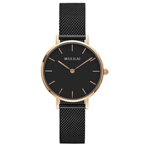 Planet Gates ROSE White Luxury Ultra Thin Gold Steel Mesh Watches Women Dress 32mm DW Style Fashion Quartz Lovers Watch's Gift for Girl