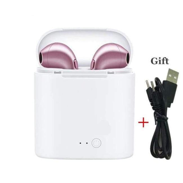 Planet Gates rose Wireless Earbuds Handsfree Headphone I7 Bluetooth Earphone In Ear Buds for Earpods IOS Xiaomi All Mobile Phones
