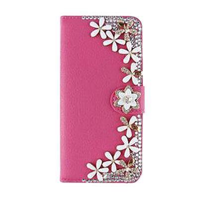 Planet Gates RoseSimple Flower / PU leather Diamond Flip Leather Phone Case For Huawei P8 LITE 2017/P9 LITE 2017/Honor 8 lite,Wallet Style Cover With Card Slot