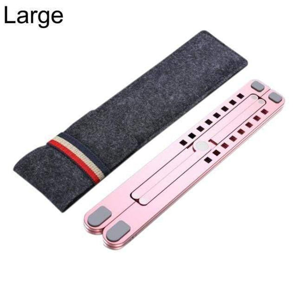 Planet Gates Rosy Cooling Rack Folding Adjustable Angle Aluminum Alloy Desktop Portable Holder Office Universal Non Slip Laptop Stand