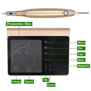 Planet Gates Rotary Tattoo Machine Pen Kit Semi-Permanent Makeup Machine Eyebrow Charme Princess Machine  with Cartridges 1/3/5/7R