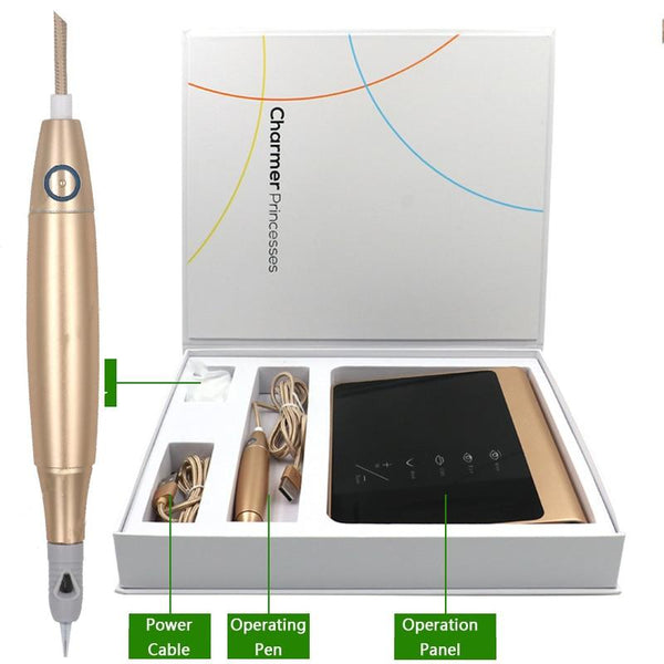 Planet Gates Rotary Tattoo Machine Pen Kit Semi-Permanent Makeup Machine Eyebrow Charme Princess Machine  with Cartridges 1/3/5/7R