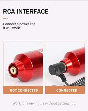 Planet Gates Rotary Tattoo Machine Pen Powerful Durable Motor Silent RCA Jack for Shading and Liner 10000 r/min High Speed Tattoo Supply PMU