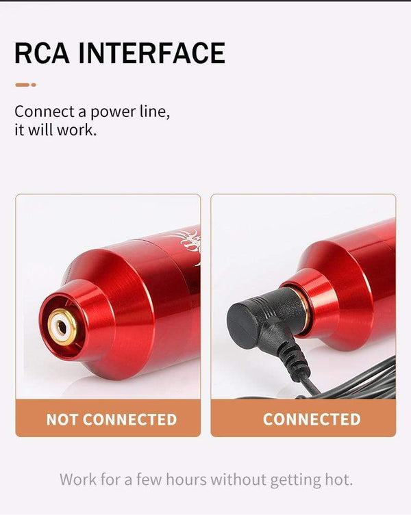 Planet Gates Rotary Tattoo Machine Pen Powerful Durable Motor Silent RCA Jack for Shading and Liner 10000 r/min High Speed Tattoo Supply PMU