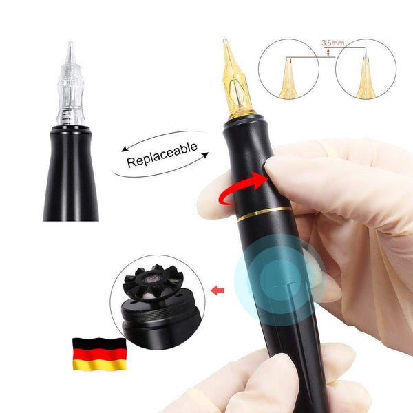Planet Gates Rotary Tattoo Machine Pen Set Tattoo Kit Permanent Makeup Machine Eyebrow Tattoo Pen Gun Machine PMU Machine Pen