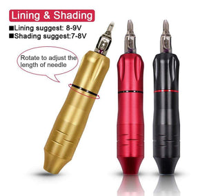 Planet Gates Rotary Tattoo Machine Pen w/Cartridge Needle Tattoo Gun Eyebrow Tattoo Machine Best for Micblading Tattoo Beginner Artist