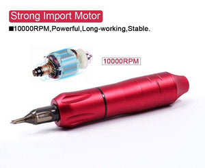 Planet Gates Rotary Tattoo Machine Pen w/Cartridge Needle Tattoo Gun Eyebrow Tattoo Machine Best for Micblading Tattoo Beginner Artist